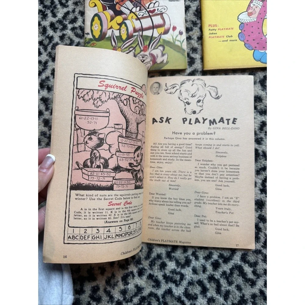 VTG Lot of 8 Children's Playmate Magazines 1965 (no Nov,Dec) Puzzles Great Pics